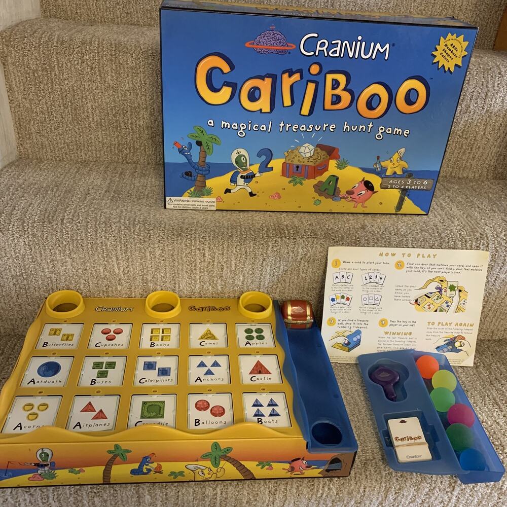 Vintage Cranium Cariboo Magical Treasure Hunt Board Game 2002 95% Complete
